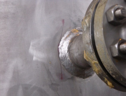 Small-Bore Piping failure example cracked vessel