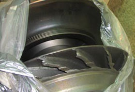 Surge event damages centrifugal compressor