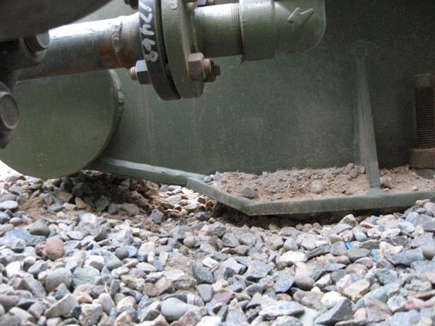Machinery on gravel