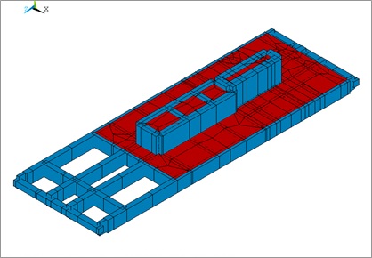 Skid model used for lifting analysis